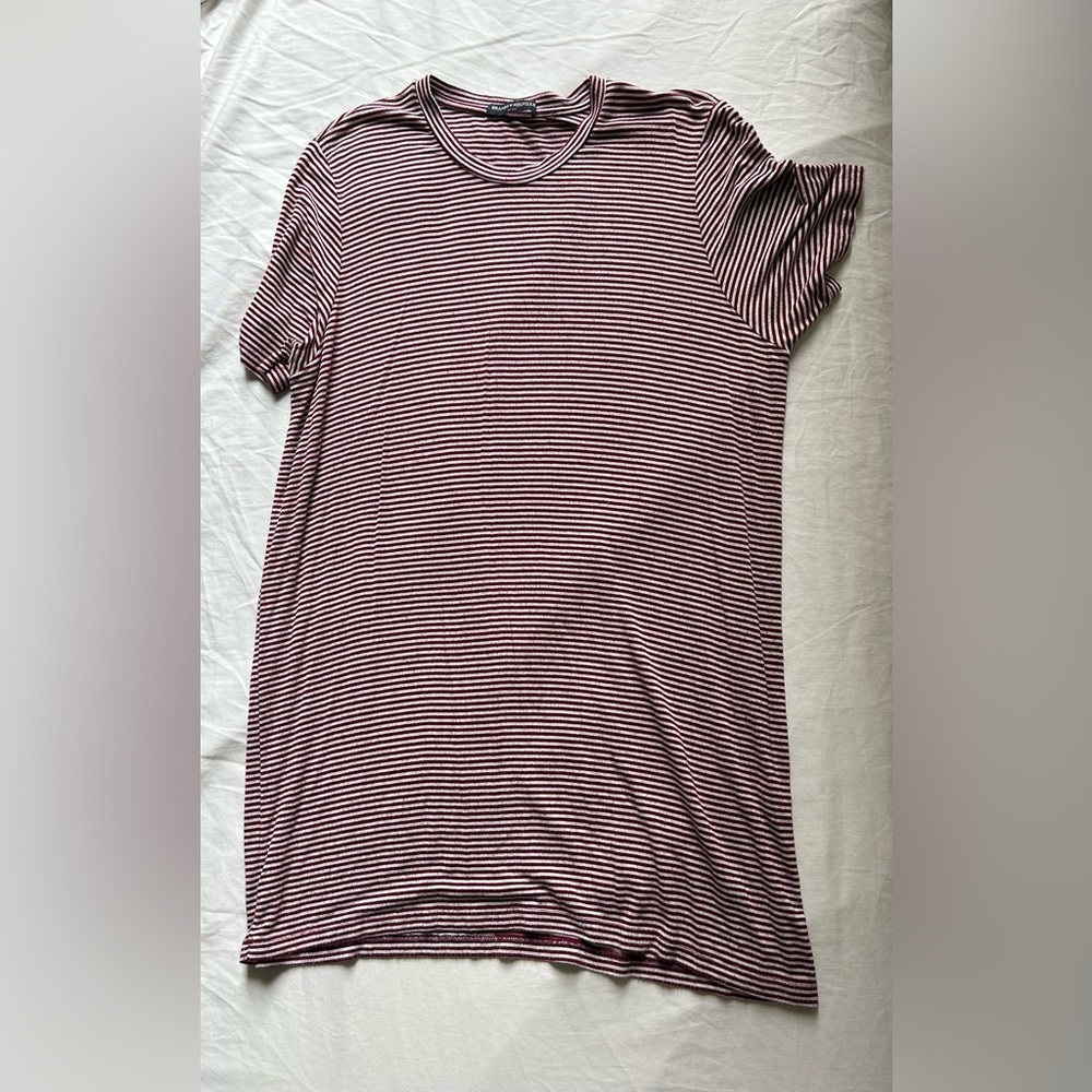 Brandy Melville Red and White Striped T Shirt Dress